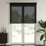 vidaXL Au&szlig;enrollo 90% UV-Block Schwarz 80 x 230 cm HDPE