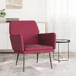 vidaXL Sessel Weinrot 62x79x79 cm Samt
