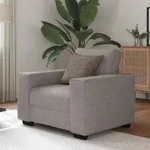 vidaXL Sessel Taupe 60 cm Stoff