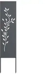 vidaXL Garten Sichtschutz-Leinwand Floral Anthrazit 32 x 140 cm