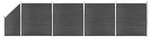vidaXL Zaunelement Set WPC 792x(105-186)cm Schwarz