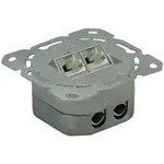 VALUE Cat.6A (Class EA) Dose, 2x STP, Unterputz, senkrecht, weiss