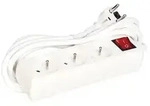 Perel Steckdosenleiste mit Schalter, 3 Steckdosen Typ E, Kabel 3 m, 3G1.5,