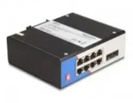 Delock Switch - 8 x 10/100/1000 + 2 x SFP - an DIN-Schiene montierbar