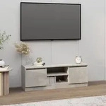 vidaXL TV-Schrank mit T&uuml;r Betongrau 102x30x36 cm