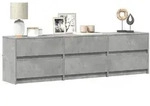 vidaXL TV-Schrank mit LED-Beleuchtung Betongrau 180x34x50 cm