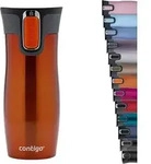 Contigo Thermobecher West Loop Autoseal Edelstahl Isolierbecher 470 ml Tangerine