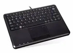Perixx PERIBOARD-510 H PLUS IT, Mini USB-Tastatur, Touchpad, Hub, schwarz