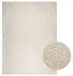 vidaXL Teppich ZIZUR Creme 240x340 cm Jute-Optik Indoor und Outdoor