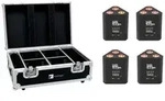 EUROLITE Set 4x AKKU TL-3 QCL RGB+UV Trusslight + Case mit Ladefunktion