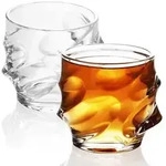 Intirilife 2x Whisky Glas in KRISTALL KLAR 'SCULPTURED' &ndash; Old Fashioned...