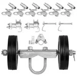 VEVOR Schiebetor-Set, 146-mm-Rolltor-Hardware-Set Typ C, Radtr&auml;ger mit zwei...