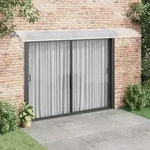 vidaXL T&uuml;rvordach Grau und Transparent 400x75 cm Polycarbonat