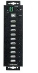 StarTech.com 10-Port Industrial USB 2.0 Hub, Rugged USB Hub w/15kV Air/8kV Contact