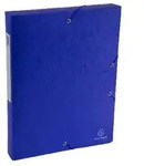 Exacompta 10x Archivboxen R&uuml;cken 40mm + Etikett Karton 600g/qm A4 Blau 50812E