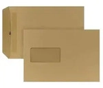 Versandtasche 05240336 C5 mit Fenster selbstklebend 90g braun 500 St&uuml;ck