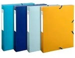 Exacompta 8x Archivbox A4, R&uuml;cken 40mm, Recycling-PP, BeeBlue, sortiert, 59140E