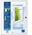 Exacompta 5x Archivbox + Knopf PP 700&mu;, R&uuml;cken 40mm, A4, Transparent, 59988E