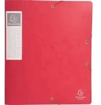 Exacompta 10x Archivbox R&uuml;cken 60mm Karton + 3 Klappen Gummizug A4 Rot 16009H