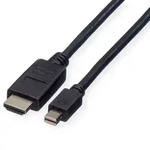 ROLINE Mini DisplayPort Kabel, DP-HDTV, ST/ST, schwarz, 1 m Kabel
