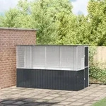 vidaXL Vogelk&auml;fig Anthrazit 215x78x200 cm Verzinkter Stahl