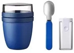 Mepal - Klappl&ouml;ffel Set mit Lunchpot Ellipse - Praktischer Joghurtbecher &