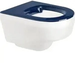 KWC AR T-WC, GFK, wandh., Hw.-Mont., wei&szlig;, Sitzfl. blau, 400x370x510 mm