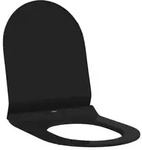 vidaXL Toilettensitz Verstellbar Schwarz 50 x 36,5 x 5 cm Polypropylen