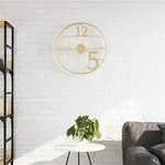 vidaXL Wanduhr Golden &Oslash;50 cm Eisen