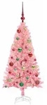 vidaXL Weihnachtsbaum mit 150 LEDs mit St&auml;nder Rosa 120 cm PVC