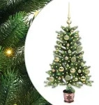 vidaXL Weihnachtsbaum mit 150 LEDs mit St&auml;nder Gr&uuml;n 90 cm PE