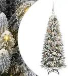 vidaXL K&uuml;nstlicher Weihnachtsbaum mit 150 LEDs mit St&auml;nder Wei&szlig; 120 cm