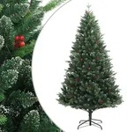 vidaXL K&uuml;nstlicher Weihnachtsbaum Klappbar mit Roten Beeren 240 cm