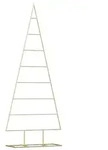 vidaXL Metall Weihnachtsbaum Gold 150 cm Pulverbeschichteter Stahl