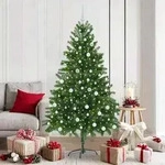 vidaXL Weihnachtsbaum mit 300 LEDs mit St&auml;nder Gr&uuml;n 180 cm PE