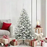 vidaXL K&uuml;nstlicher vorbeleuchteter Weihnachtsbaum mit Kugelset Gr&uuml;n