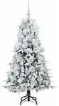 vidaXL K&uuml;nstlicher klappbarer Weihnachtsbaum Wei&szlig; 150 cm PE und PVC