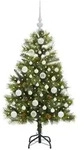 vidaXL K&uuml;nstlicher klappbarer Weihnachtsbaum mit Tannenzapfen 120 cm