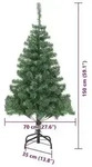 vidaXL Weihnachtsbaum mit 150 LEDs mit St&auml;nder Gr&uuml;n 150 cm PVC