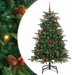 vidaXL K&uuml;nstlicher Weihnachtsbaum mit 150 LEDs mit St&auml;nder Gr&uuml;n 150 cm