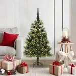 vidaXL K&uuml;nstlicher klappbarer Weihnachtsbaum mit Tannenzapfen 120 cm