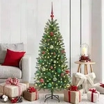 vidaXL K&uuml;nstlicher Weihnachtsbaum mit 150 LEDs Gr&uuml;n 150 cm PE und PVC