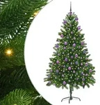 vidaXL Weihnachtsbaum mit 300 LEDs mit St&auml;nder Gr&uuml;n 180 cm PE