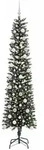 vidaXL K&uuml;nstlicher Weihnachtsbaum mit 300 LEDs mit St&auml;nder Gr&uuml;n 210 cm
