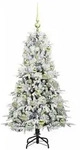 vidaXL K&uuml;nstlicher klappbarer Weihnachtsbaum Wei&szlig; 120 cm PE und PVC