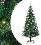 vidaXL K&uuml;nstlicher vorbeleuchteter Weihnachtsbaum Gr&uuml;n 240 cm