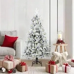 vidaXL K&uuml;nstlicher klappbarer Weihnachtsbaum Wei&szlig; 150 cm PE und PVC