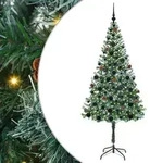 vidaXL K&uuml;nstlicher Weihnachtsbaum Gr&uuml;n 180 cm PVC und Stahl