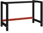 vidaXL Werkbankgestell Metall 120x57x79 cm Schwarz und Rot