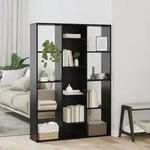 vidaXL Raumteiler Schwarze Eiche 100 x 24 x 140 cm Holzwerkstoff